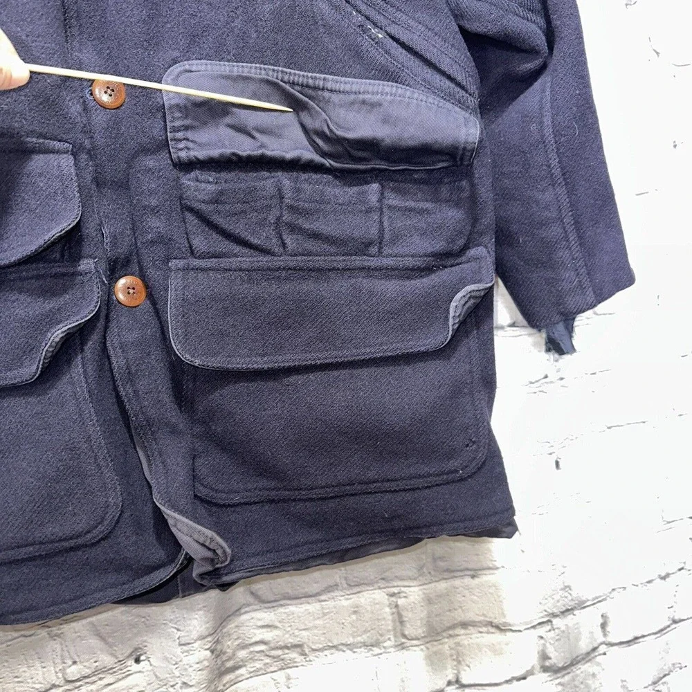 Polo Ralph Lauren Jacket Adult Medium Blue Mens Wool Pockets Casual - Picture 7 of 16